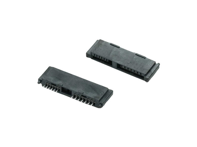 SATA 7+6P 母座直插式 短体 